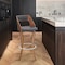 Armen Living Grady 29" Swivel Gray Faux Leather and Walnut Wood Bar Stool LCGRBAWAGR30 - alternate 9
